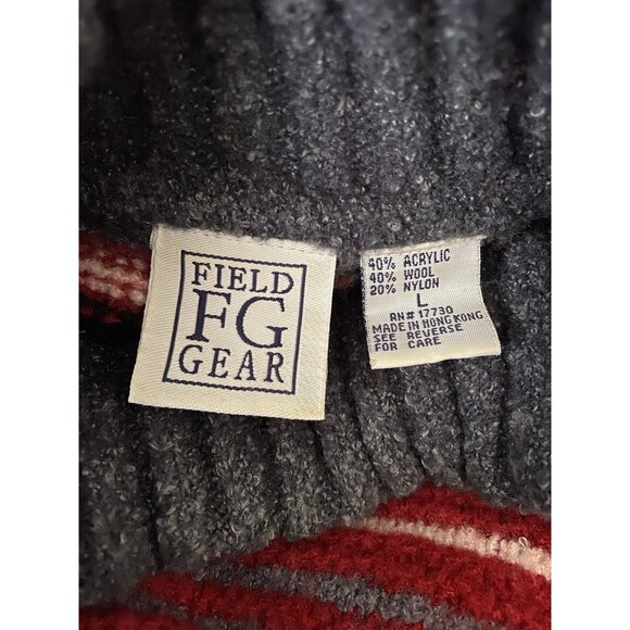 1990s Vintage Field Gear Striped Turtleneck Sweater - Picture 6 of 7